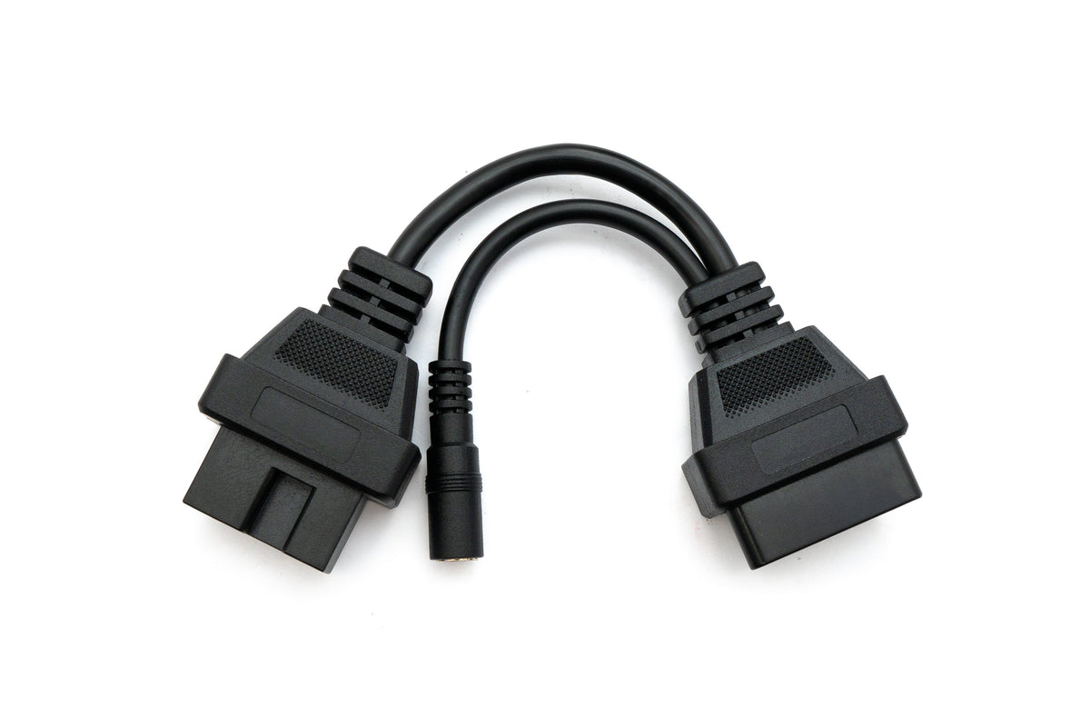 OBD Kabel 20 cm OBD 2 Buchse für Mitsubishi 12pin in Schwarz für Auto Diagnose | System-S