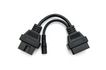 OBD Kabel 20 cm OBD 2 Buchse für Mitsubishi 12pin in Schwarz für Auto Diagnose | System-S