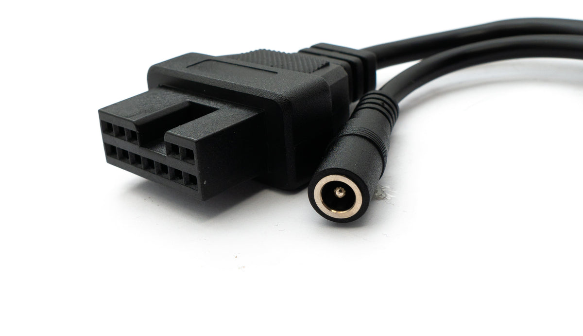 OBD Kabel 20 cm OBD 2 Buchse für Mitsubishi 12pin in Schwarz für Auto Diagnose | System-S