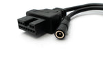 OBD Kabel 20 cm OBD 2 Buchse für Mitsubishi 12pin in Schwarz für Auto Diagnose | System-S