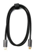 USB 3.2 Gen 2 Kabel 100 cm Typ C Stecker zu Stecker geflochten Schwarz | System-S