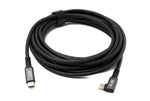 USB 3.2 Gen 1 Kabel 5 m Typ C Stecker zu Stecker Winkel in Schwarz | System-S