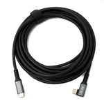 USB 3.2 Gen 1 Kabel 5 m Typ C Stecker zu Stecker Winkel in Schwarz | System-S