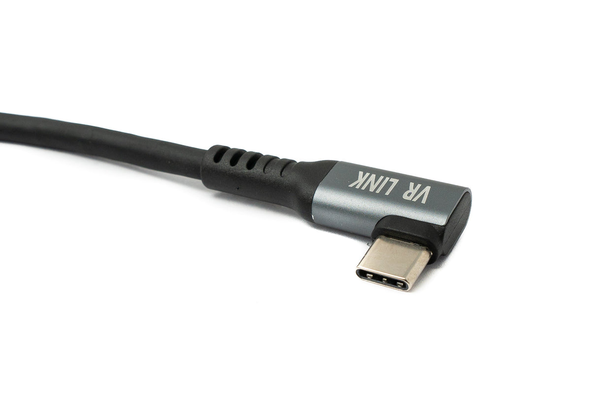 USB 3.2 Gen 1 Kabel 5 m Typ C Stecker zu Stecker Winkel in Schwarz | System-S