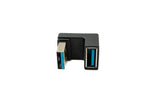 USB 3.0 Gen 2 U Turn 180° Adapter Typ A Buchse zu Stecker Kabel in Schwarz | System-S