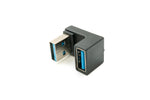 USB 3.0 Gen 2 U Turn 180° Adapter Typ A Buchse zu Stecker Kabel in Schwarz | System-S