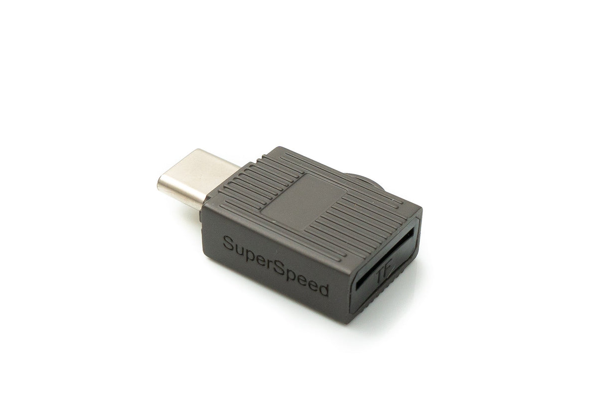 USB 3.1 Typ C Micro SD Karte Lesegerät Kartenleser SDXC Adapter in Grau | System-S