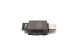 USB 3.1 Typ C Micro SD Karte Lesegerät Kartenleser SDXC Adapter in Grau | System-S
