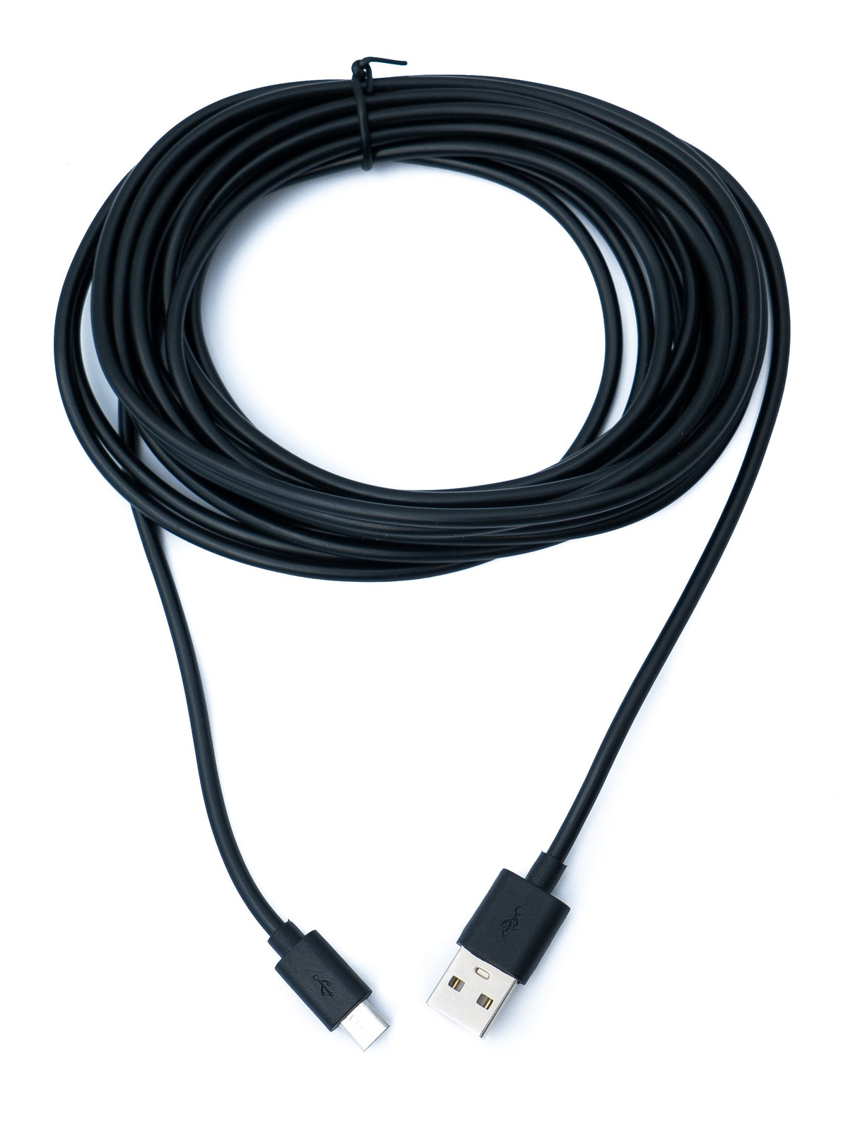 USB 2.0 Kabel 5 m Micro B Stecker zu Typ A Stecker in Schwarz | System-S