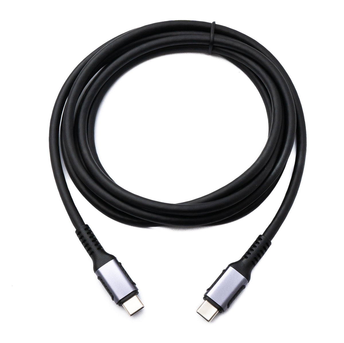 USB 3.2 Gen 1 Kabel 200 cm Typ C Stecker zu Stecker in Schwarz | System-S