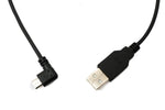 USB 2.0 Kabel 120 cm Typ A Stecker zu Micro B Stecker Spirale Winkel in Schwarz | System-S