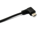 USB 2.0 Kabel 120 cm Typ A Stecker zu Micro B Stecker Spirale Winkel in Schwarz | System-S