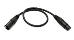 Audio XLR Kabel 50 cm 5 polig Stecker zu 3 polig Buchse in Schwarz | System-S