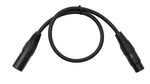 Audio XLR Kabel 50 cm 5 polig Stecker zu 3 polig Buchse in Schwarz | System-S