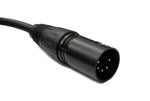 Audio XLR Kabel 50 cm 5 polig Stecker zu 3 polig Buchse in Schwarz | System-S