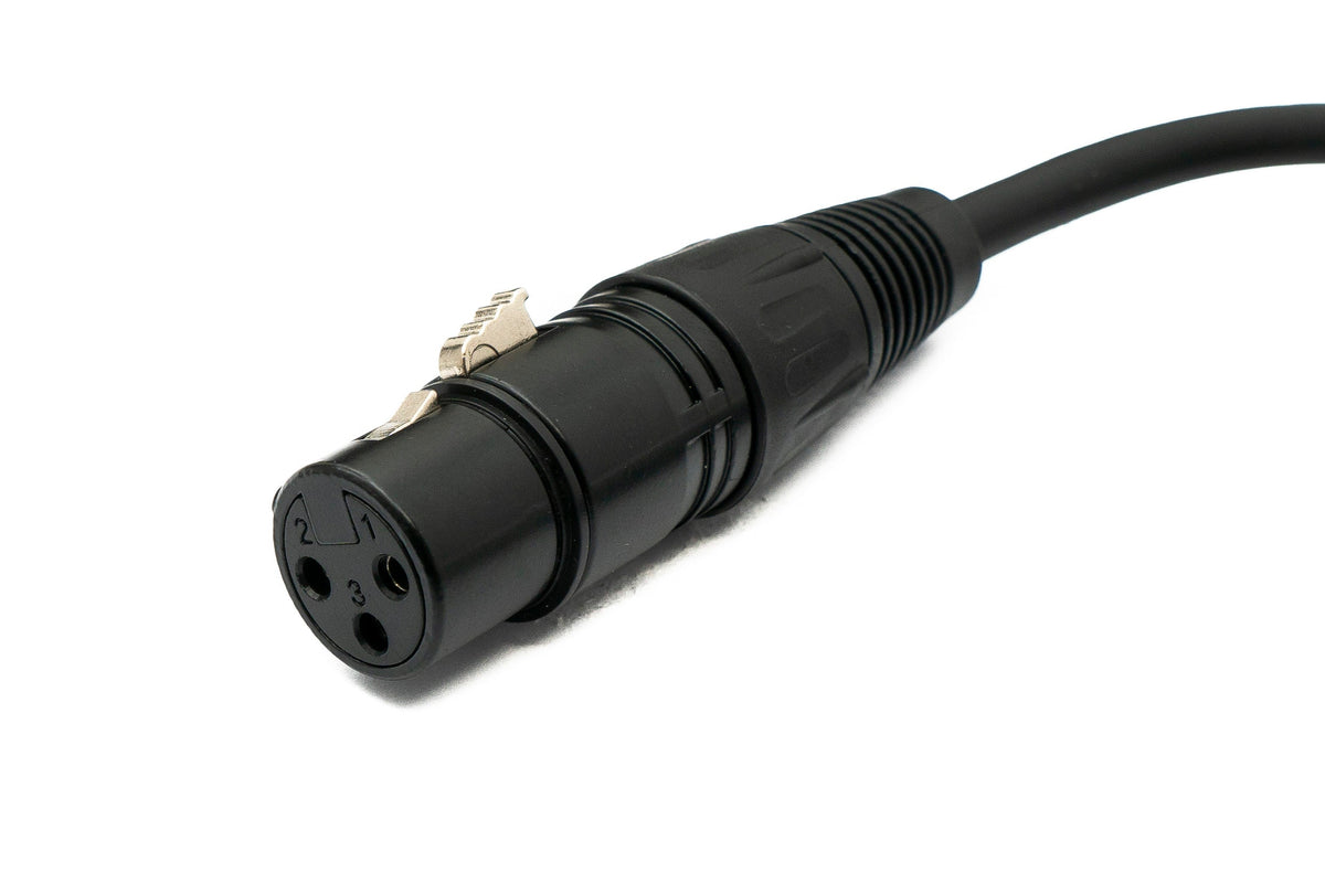 Audio XLR Kabel 50 cm 5 polig Stecker zu 3 polig Buchse in Schwarz | System-S
