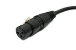Audio XLR Kabel 50 cm 5 polig Stecker zu 3 polig Buchse in Schwarz | System-S