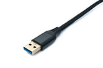 USB 3.0 Kabel 5 m Typ A Stecker zu Buchse geflochten 5 Gbit/s in Schwarz | System-S