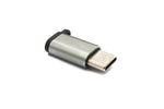 USB 3.1 Adapter Typ C Stecker zu 2.0 Micro B Buchse Kette in Grau | System-S