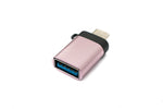 USB 3.1 Adapter Typ C Stecker zu 3.0 Typ A Buchse Schlaufe in Pink | System-S