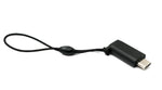 USB 3.1 Adapter Typ C Buchse zu 2.0 Micro B Stecker Schlaufe in Schwarz | System-S