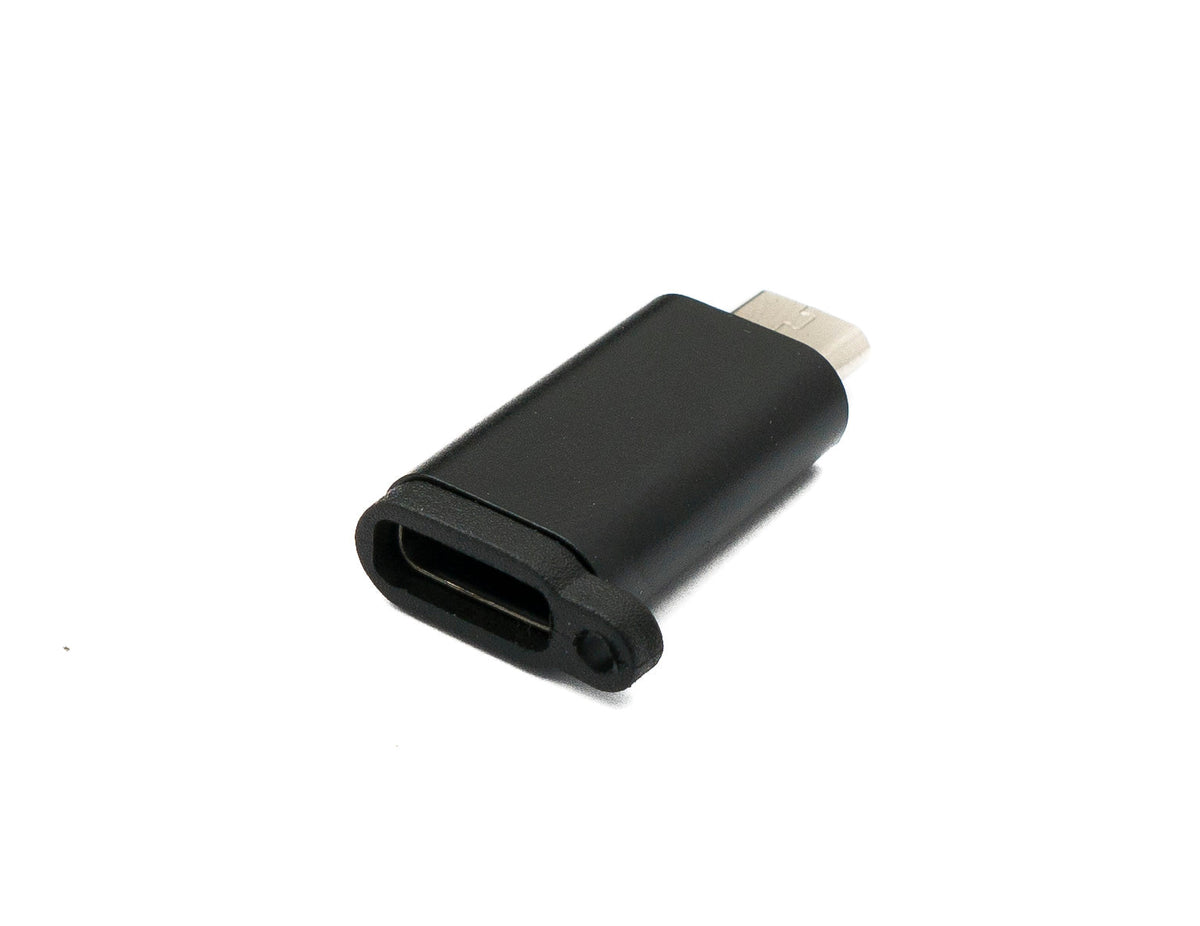 USB 3.1 Adapter Typ C Buchse zu 2.0 Micro B Stecker Schlaufe in Schwarz | System-S