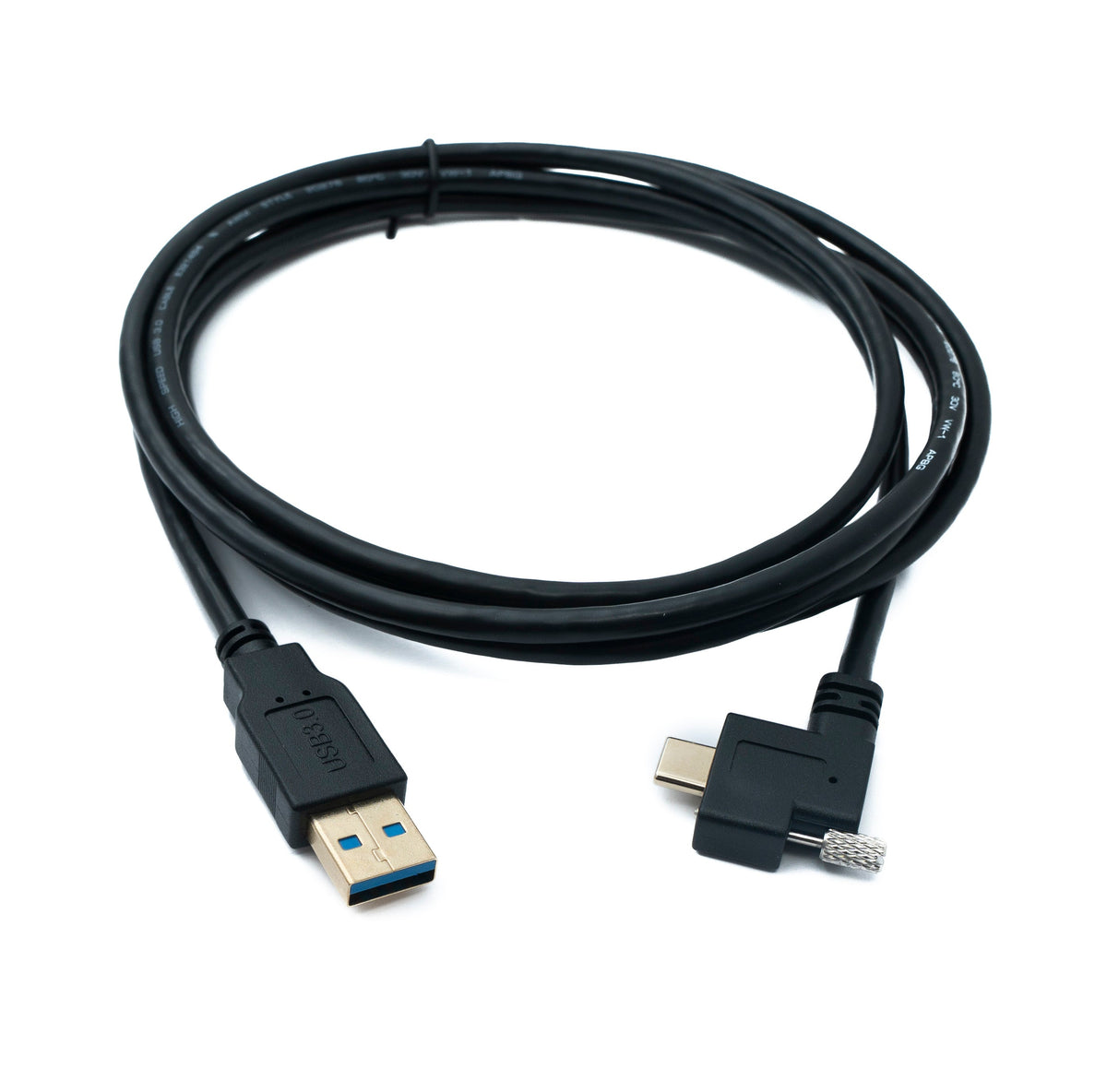 USB 3.1 Kabel 200 cm Typ C Stecker zu 3.0 A Stecker Winkel Left Right Angled | System-S