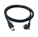 USB 3.1 Kabel 200 cm Typ C Stecker zu 3.0 A Stecker Winkel Left Right Angled | System-S
