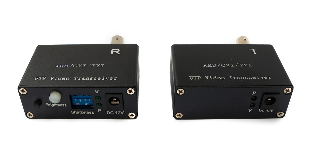 75 Ohm Transceiver Set BNC zu Cat5E Cat6 Video für AHD TVI CVI/PAL NTSC | System-S
