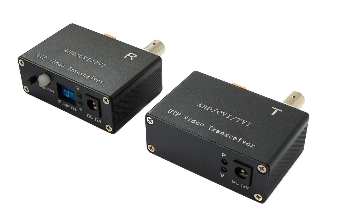 75 Ohm Transceiver Set BNC zu Cat5E Cat6 Video für AHD TVI CVI/PAL NTSC | System-S