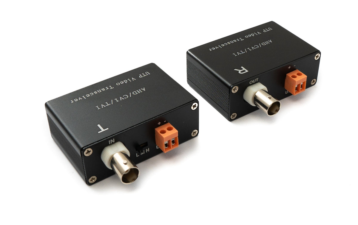 75 Ohm Transceiver Set BNC zu Cat5E Cat6 Video für AHD TVI CVI/PAL NTSC | System-S