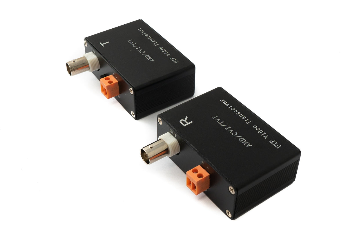 75 Ohm Transceiver Set BNC zu Cat5E Cat6 Video für AHD TVI CVI/PAL NTSC | System-S