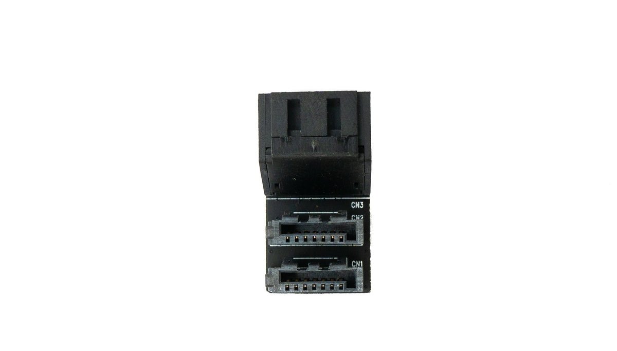 SATA Adapter 2x 7Pin Buchse zu 2x Stecker Kabel 90° für Mainboard SSD HDD | System-S