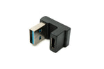 USB 3.1 Gen 2 U Turn 180° Adapter Typ C Buchse zu 3.0 Typ A Stecker in Schwarz | System-S