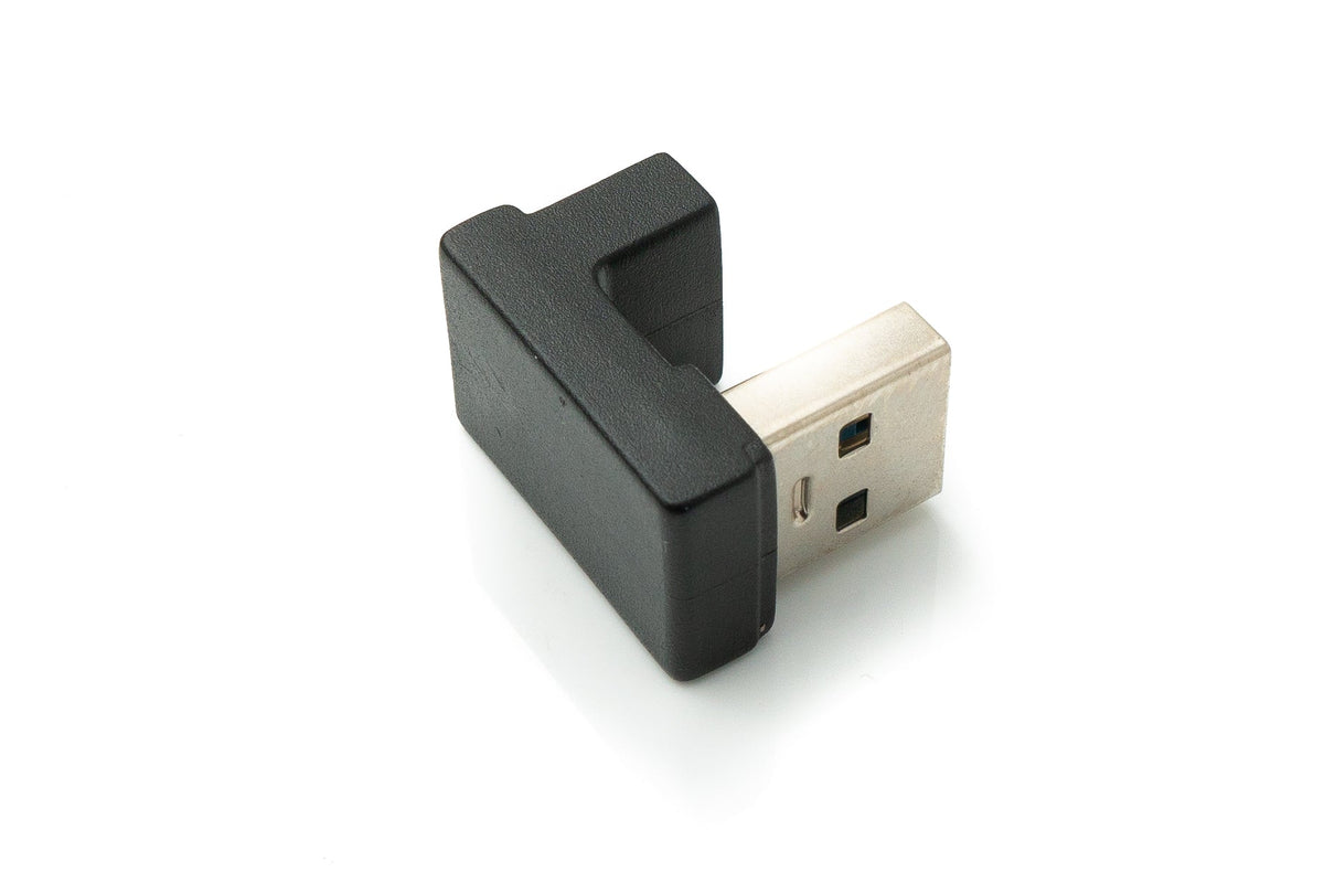USB 3.1 Gen 2 U Turn 180° Adapter Typ C Buchse zu 3.0 Typ A Stecker in Schwarz | System-S