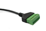 LAN Kabel 30 cm RJ45 Stecker zu 8 pin Terminalblock Winkel in Schwarz | System-S