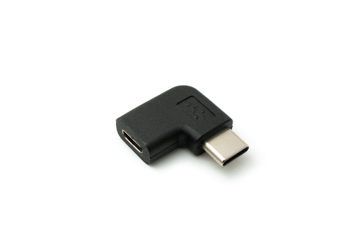 USB 3.1 Adapter Typ C Stecker zu 2.0 Micro B Buchse Winkel Kabel in Schwarz | System-S