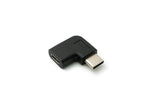 USB 3.1 Adapter Typ C Stecker zu 2.0 Micro B Buchse Winkel Kabel in Schwarz | System-S