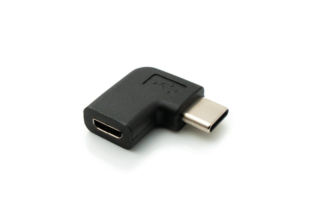 USB 3.1 Adapter Typ C Stecker zu 2.0 Micro B Buchse Winkel Kabel in Schwarz | System-S