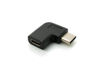USB 3.1 Adapter Typ C Stecker zu 2.0 Micro B Buchse Winkel Kabel in Schwarz | System-S