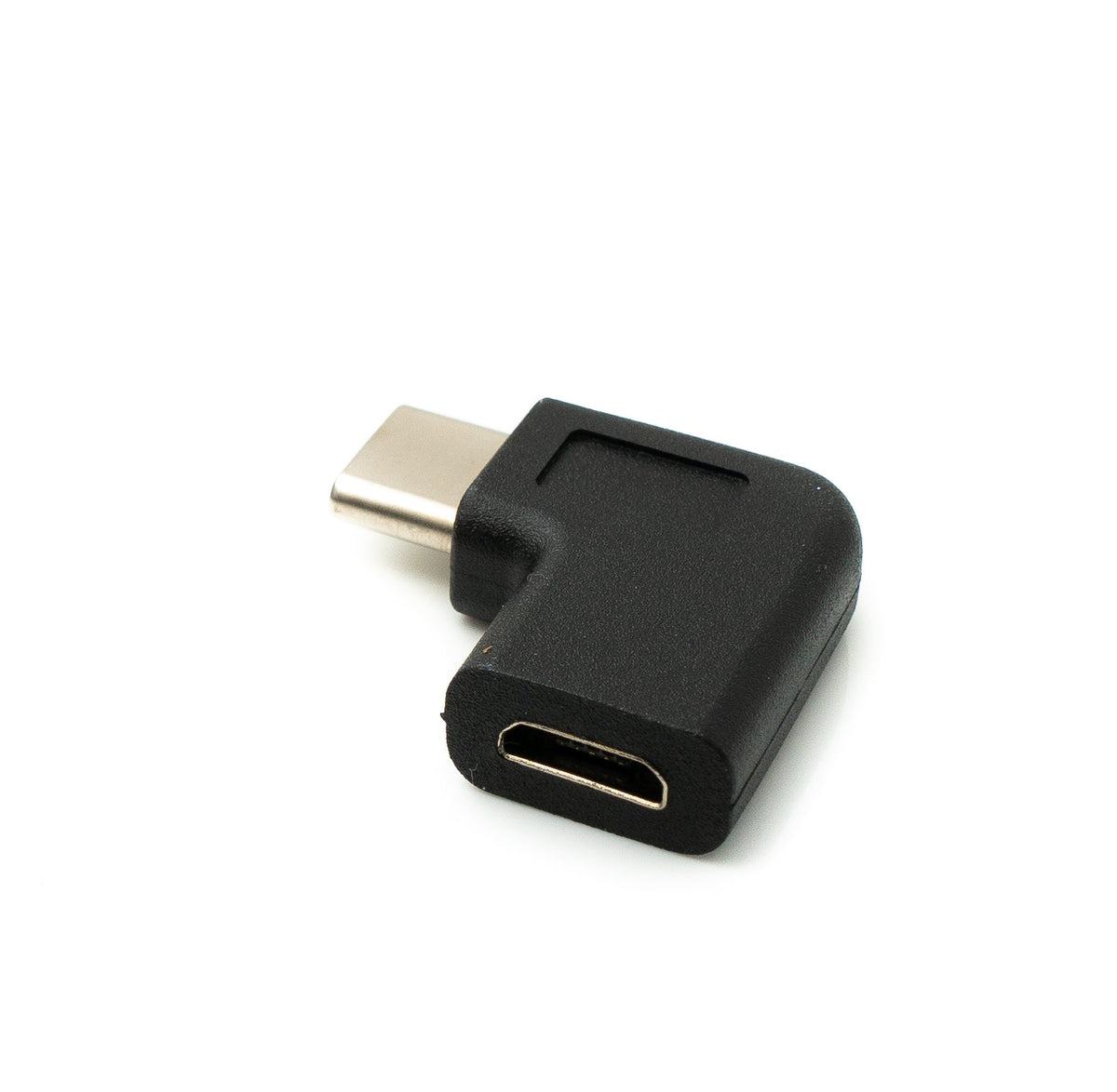 USB 3.1 Adapter Typ C Stecker zu 2.0 Micro B Buchse Winkel Kabel in Schwarz | System-S