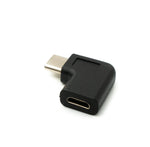 USB 3.1 Adapter Typ C Stecker zu 2.0 Micro B Buchse Winkel Kabel in Schwarz | System-S