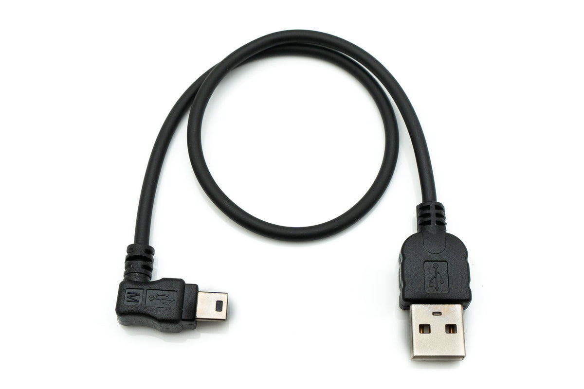 USB 2.0 Kabel 30 cm Mini B Buchse zu Typ A Stecker Winkel für Garmin | System-S