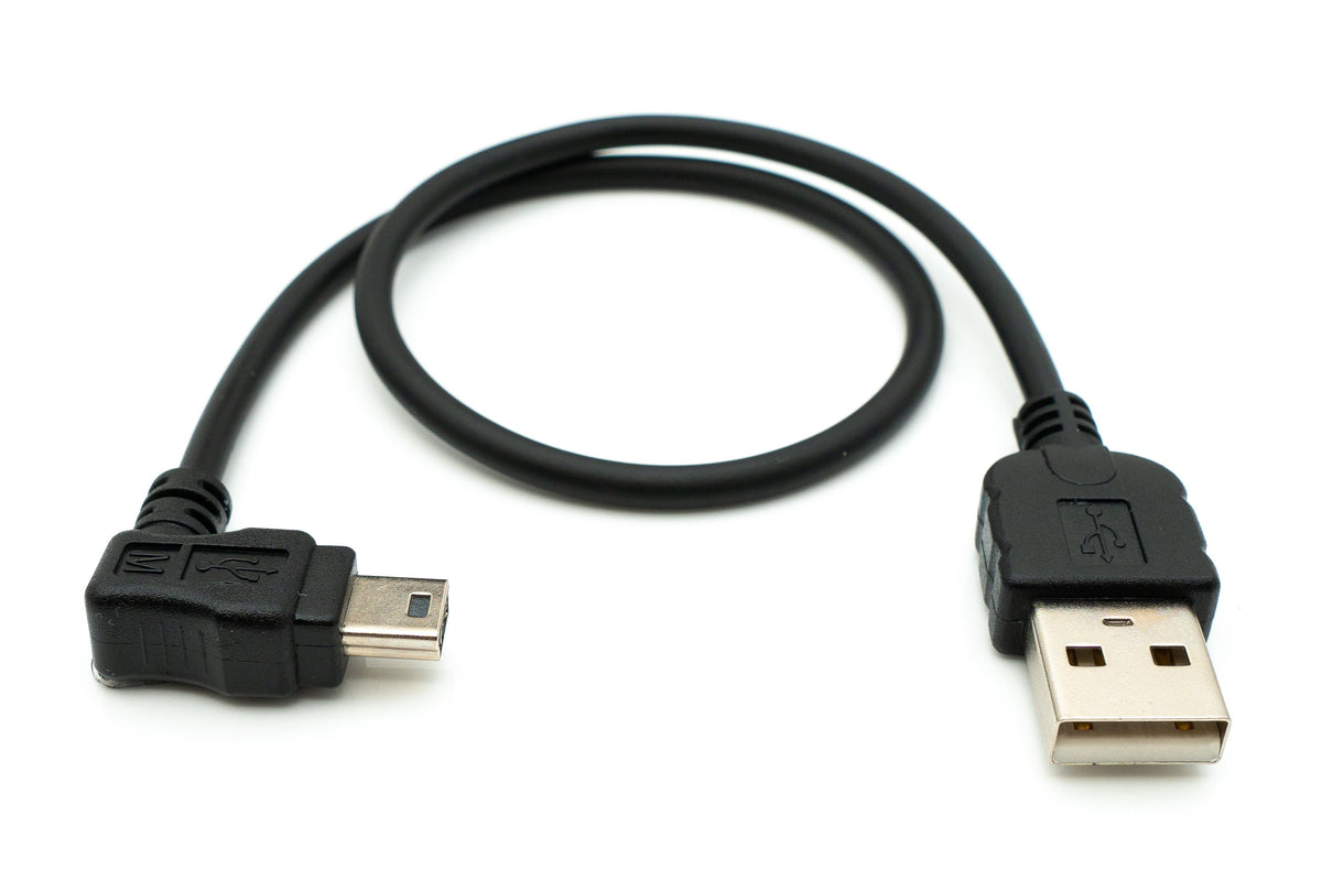 USB 2.0 Kabel 30 cm Mini B Buchse zu Typ A Stecker Winkel für Garmin | System-S