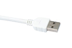 USB 2.0 Kabel 300 cm Micro B Stecker zu Typ A Stecker Winkel in Weiß | System-S