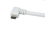 USB 2.0 Kabel 300 cm Micro B Stecker zu Typ A Stecker Winkel in Weiß | System-S