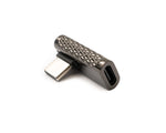 USB 3.2 Gen 2 Adapter Typ C Stecker zu Buchse Winkel Kabel in Grau | System-S