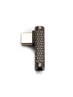 USB 3.2 Gen 2 Adapter Typ C Stecker zu Buchse Winkel Kabel in Grau | System-S
