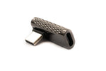 USB 3.2 Gen 2 Adapter Typ C Stecker zu Buchse Winkel Kabel in Grau | System-S