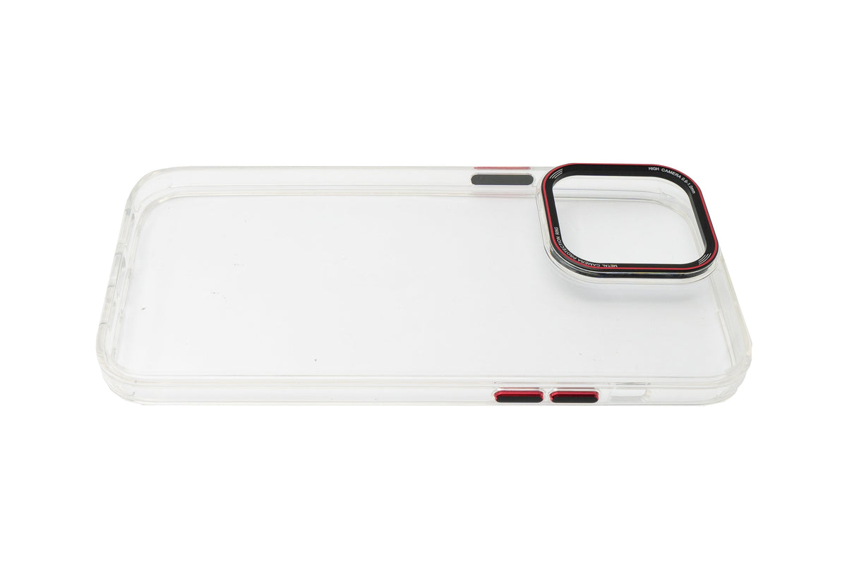 Schutzhülle stoßfest aus TPU in Weiß Transparent Hülle für iPhone 14 Pro Max | System-S